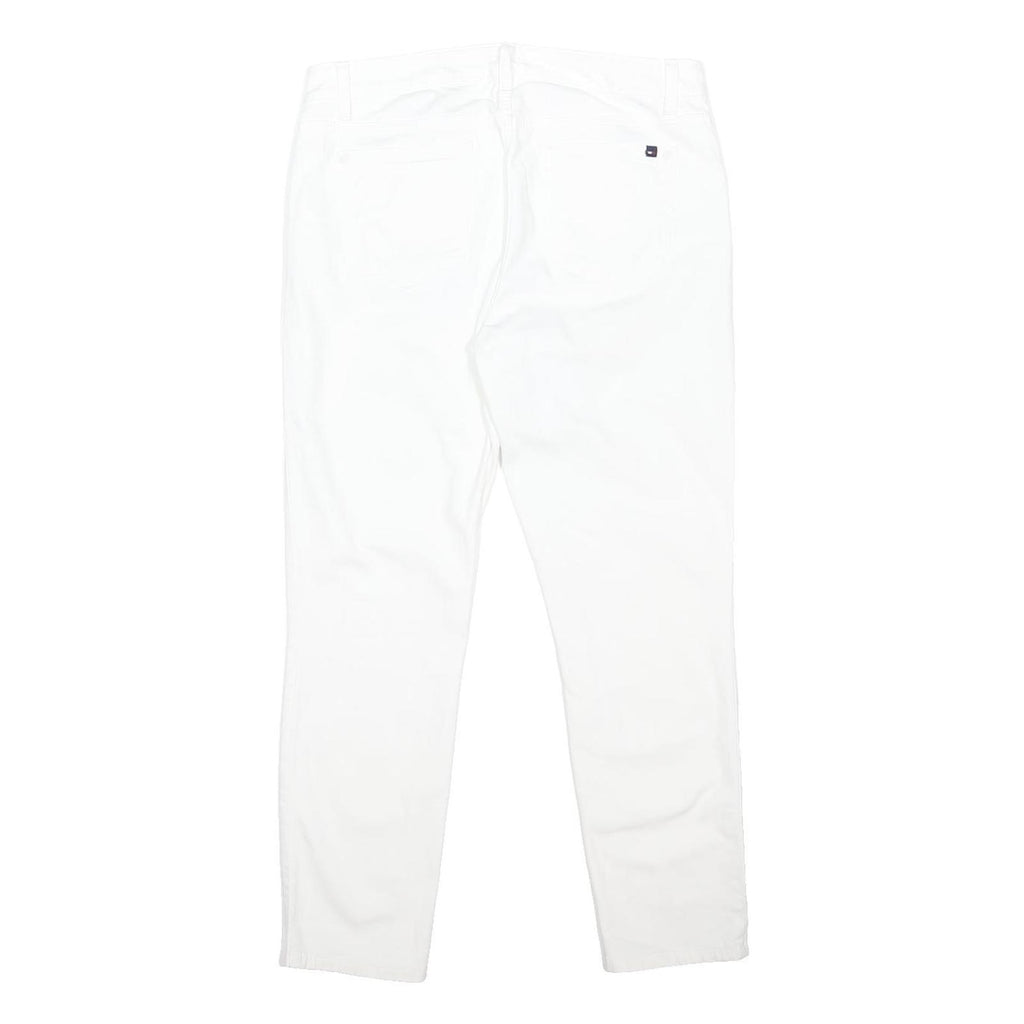 TOMMY HILFIGER Womens Slim White Jeans Cotton Blend W32 L27 Button Closure