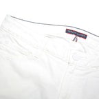 TOMMY HILFIGER Womens Slim White Jeans Cotton Blend W32 L27 Button Closure