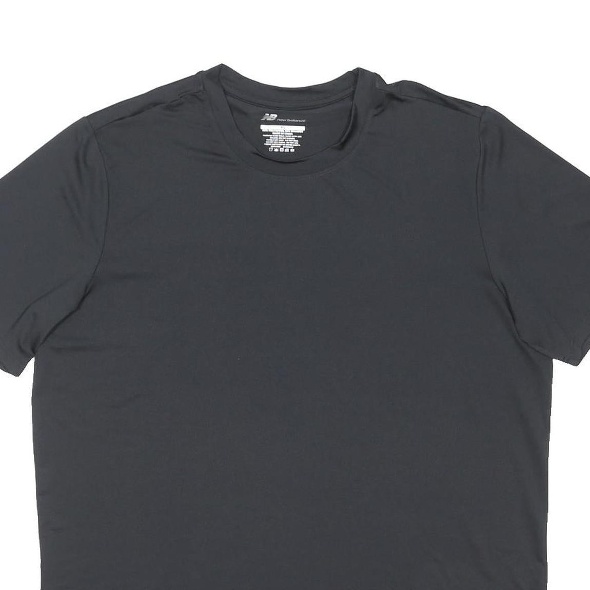 NEW BALANCE Mens Black Crew Neck Short Sleeve T-Shirt XL Sportswear