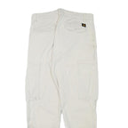 ZARA Mens Cotton Blend Beige Relaxed Cargo Trousers W30 L28 Casual Zip