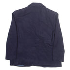 BOSTON TRAVELER Womens Blazer Jacket Blue Wool M