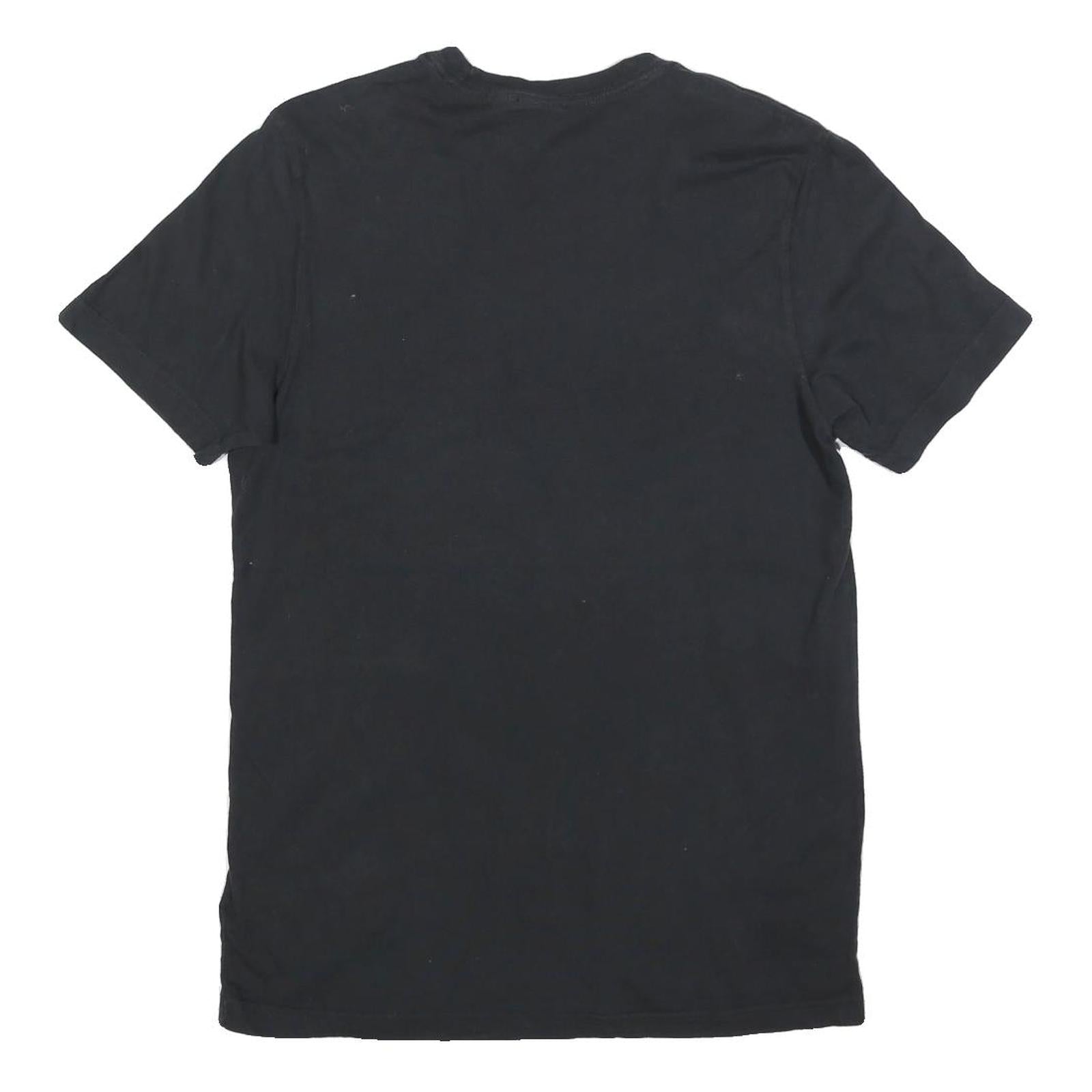 ADIDAS Mens Black Graphic T-Shirt M Short Sleeve Crew Neck Cotton Blend Casual