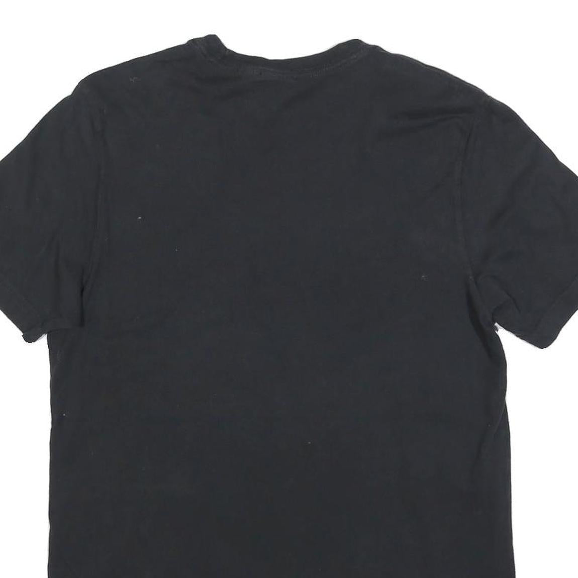 ADIDAS Mens Black Graphic T-Shirt M Short Sleeve Crew Neck Cotton Blend Casual