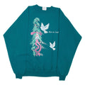 HANES ACTIVEWEAR Womens Sweatshirt Green Crew Neck XL