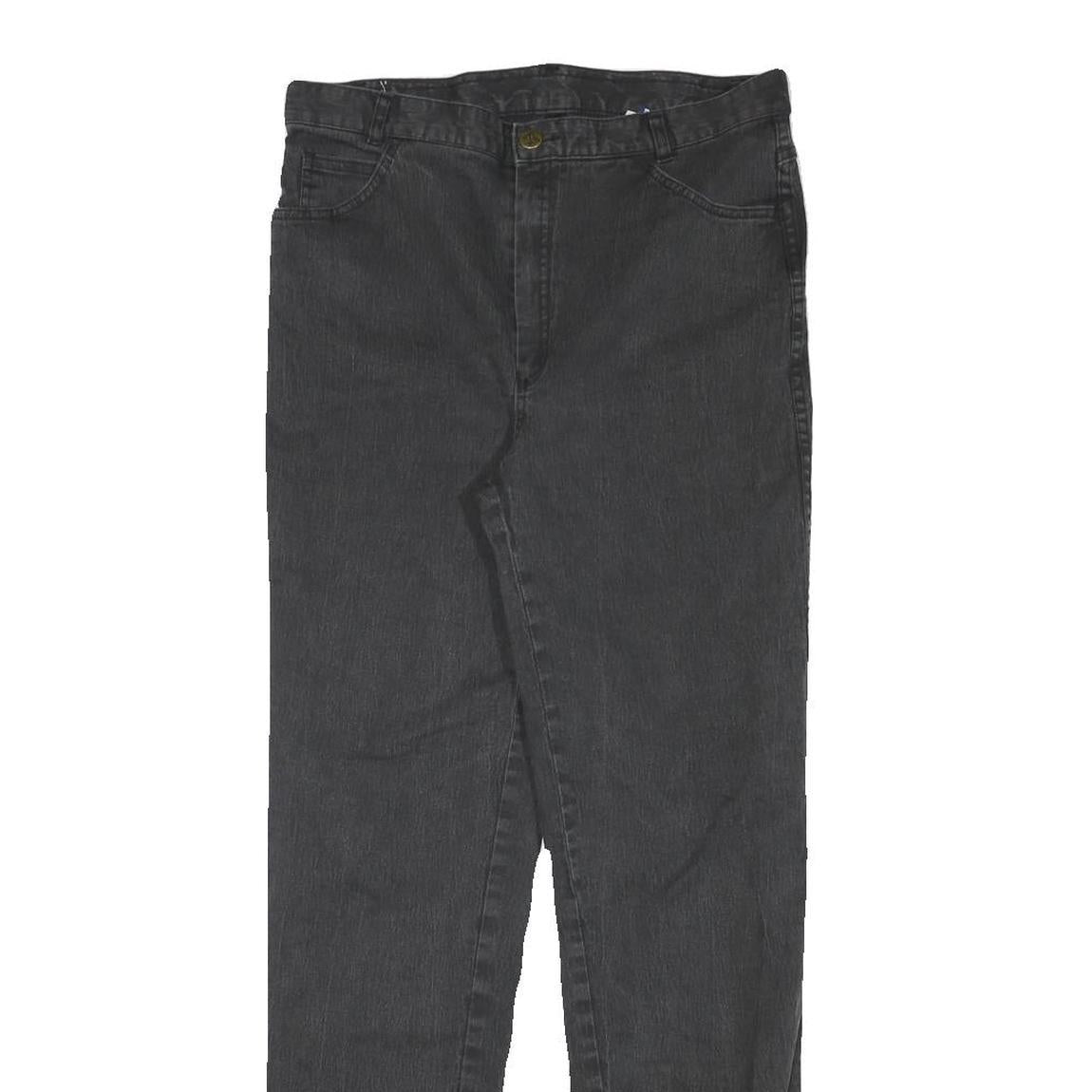 MAD JEANS Mens Regular Fit Black Denim W29 L29 Zip Closure Casual Trousers