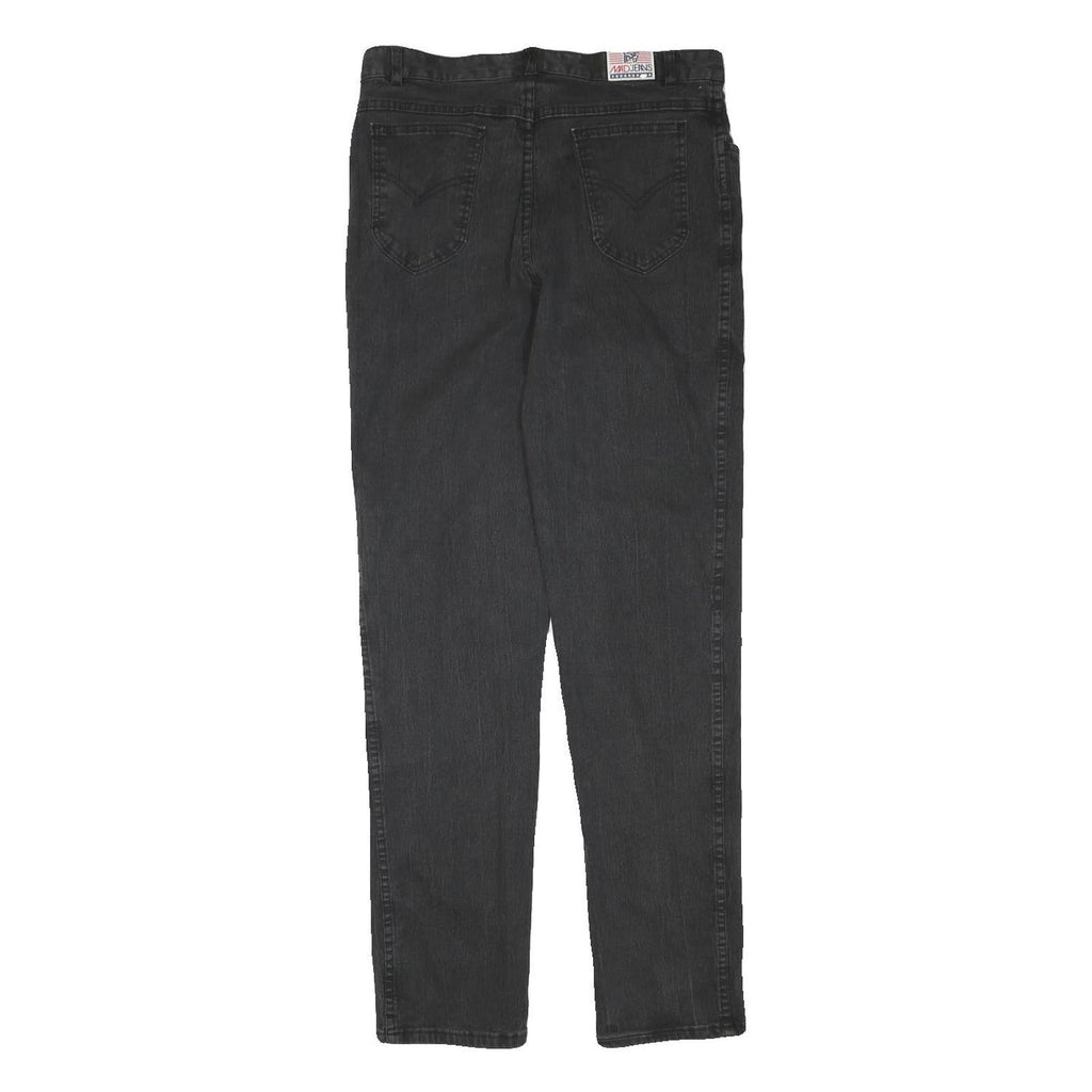 MAD JEANS Mens Regular Fit Black Denim W29 L29 Zip Closure Casual Trousers