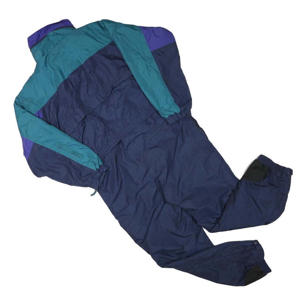 COLUMBIA Mens Blue & Green Dungarees Regular Fit Polyester Blend L W40 L30