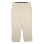 DICKIES Mens Polyester Blend Beige Regular Fit Straight Leg Trousers W36 L28