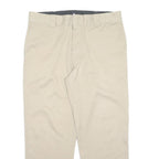DICKIES Mens Polyester Blend Beige Regular Fit Straight Leg Trousers W36 L28