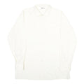 MANAGER STYLE Mens White Shirt M Classic Long Sleeve Cotton Blend Button Closure