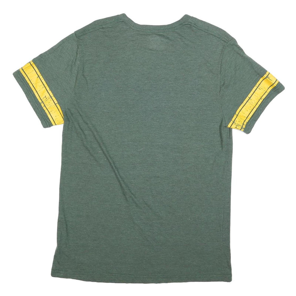 CFL Mens Green Yellow Eskimos Canadian Football League T-Shirt L Short Sleeve
