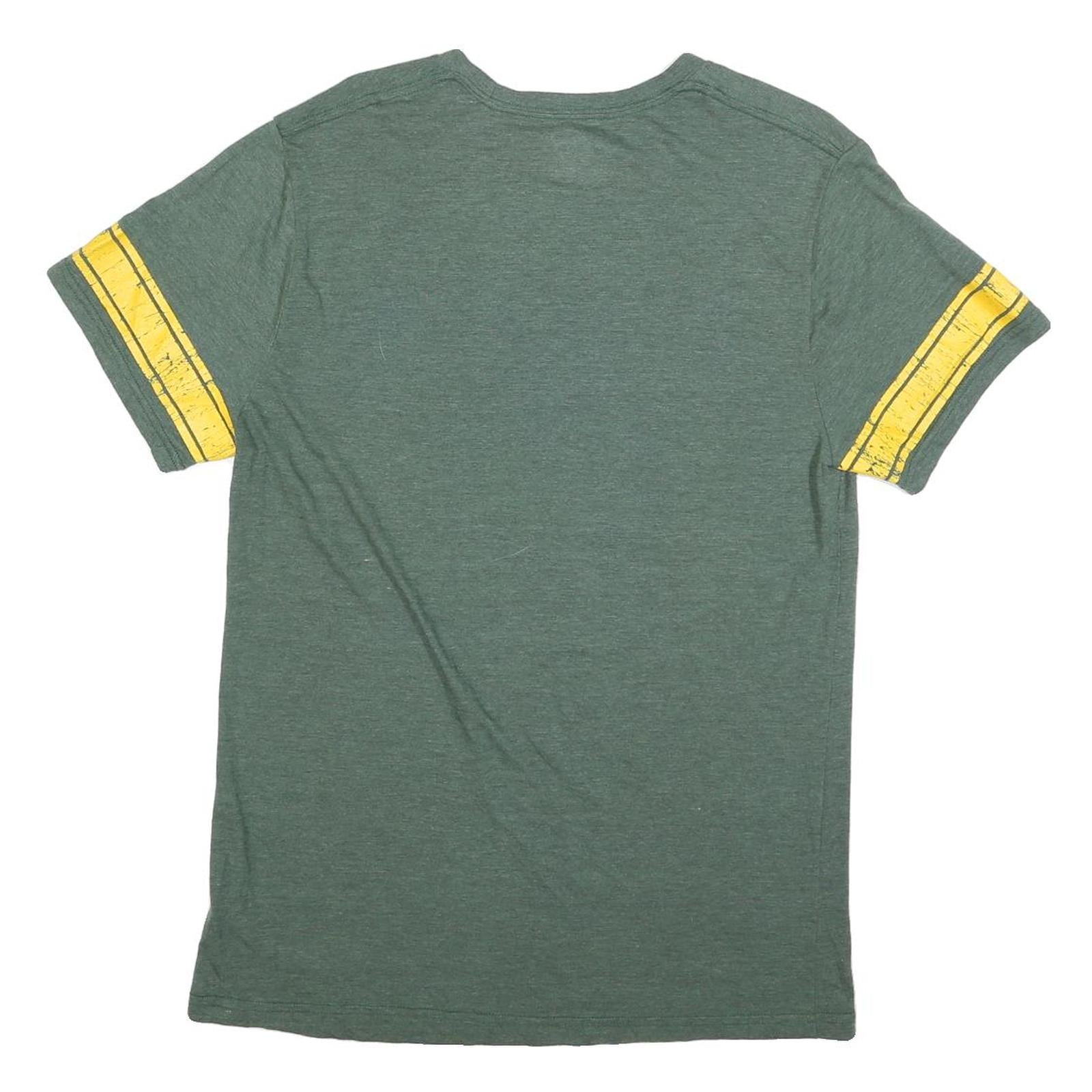 CFL Mens Green Yellow Eskimos Canadian Football League T-Shirt L Short Sleeve