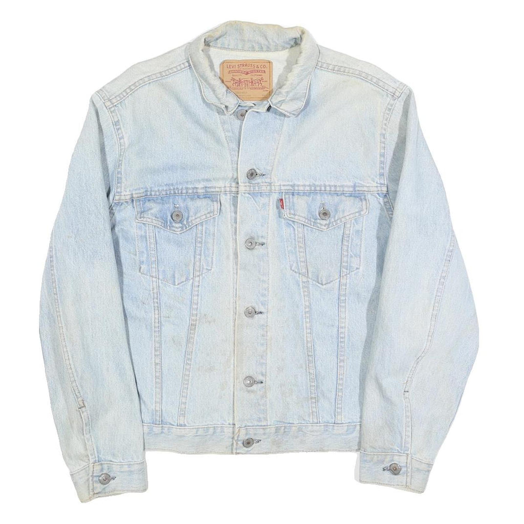 LEVI'S Mens Blue Cotton Denim Jacket M Button Closure Classic Fit Casual