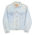 LEVI'S Mens Blue Cotton Denim Jacket M Button Closure Classic Fit Casual