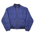UNITED COLORS OF BENETTON Mens Blue Bomber Jacket S Polyamide Plain Zip Closure