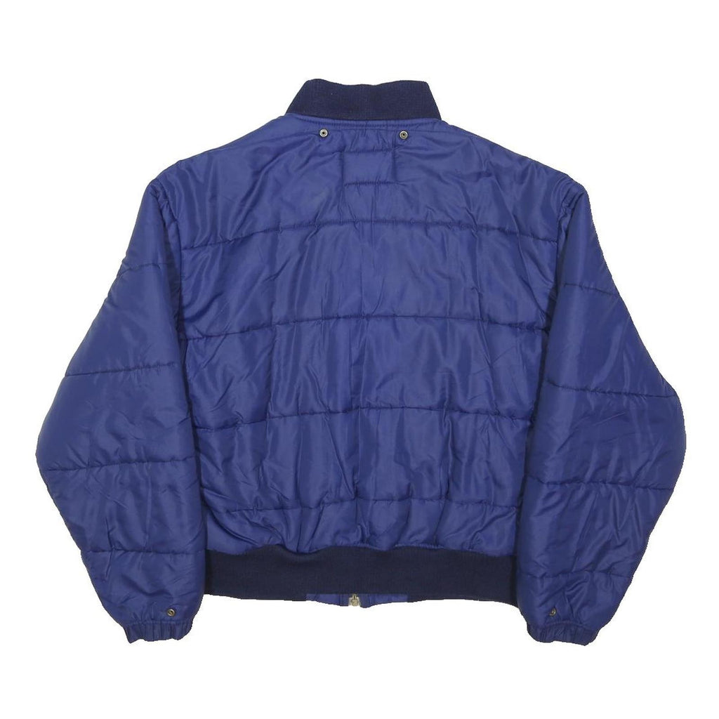 UNITED COLORS OF BENETTON Mens Blue Bomber Jacket S Polyamide Plain Zip Closure
