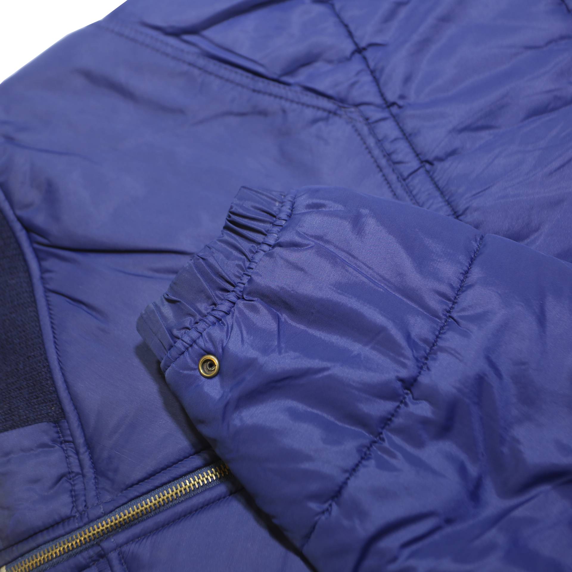 UNITED COLORS OF BENETTON Mens Blue Bomber Jacket S Polyamide Plain Zip Closure