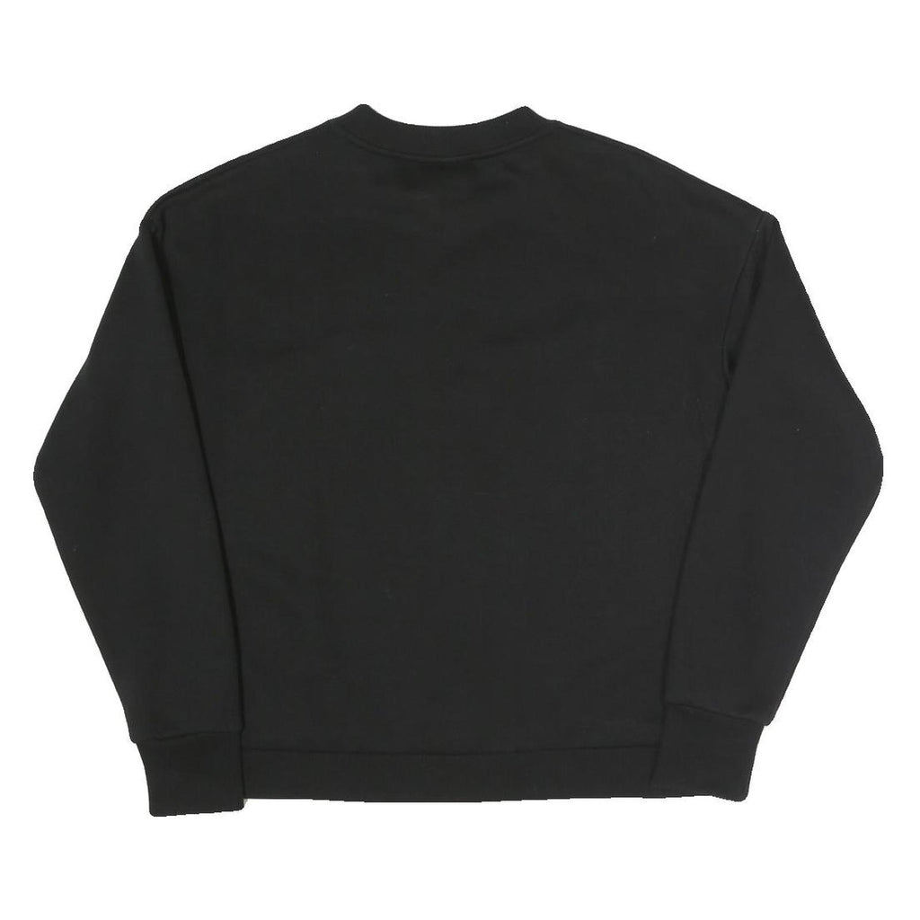 FILA Womens Black Sweatshirt Crew Neck S Cotton Blend Pullover Casual Top