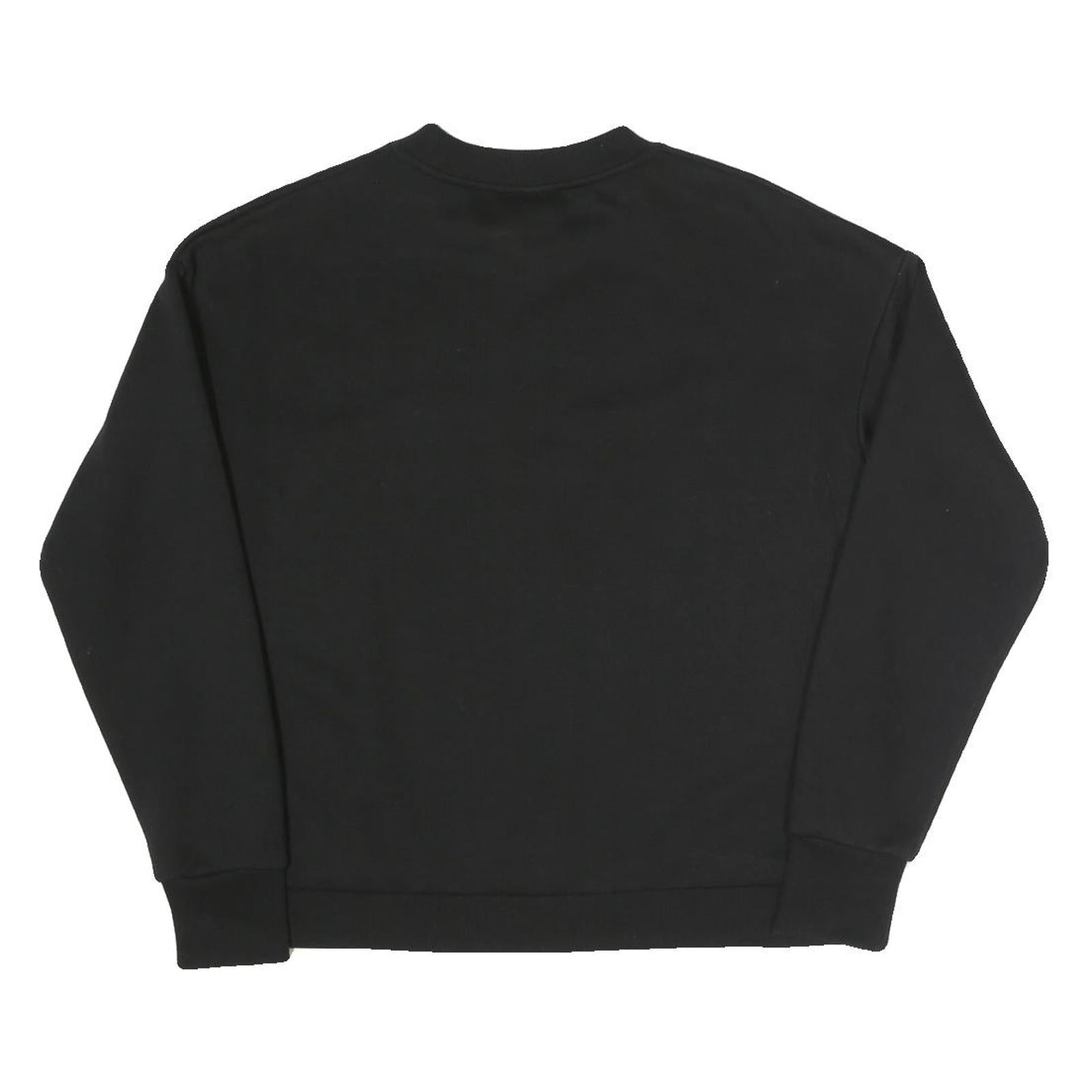 FILA Womens Black Sweatshirt Crew Neck S Cotton Blend Pullover Casual Top