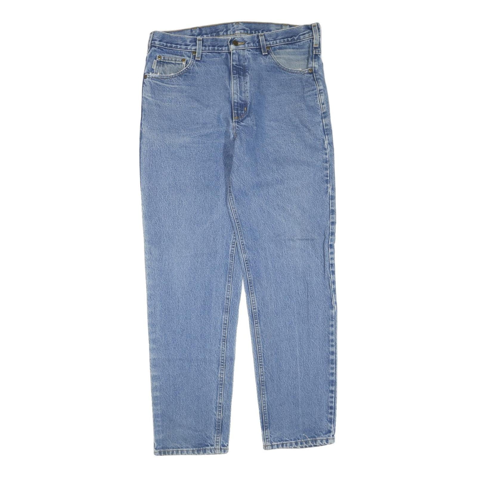 CARHARTT Mens Jeans Blue Regular Straight Denim Medium W36 L34 Casual Workwear