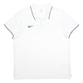 NIKE Mens White Short Sleeve Plain 2XL Classic Cotton Polo Shirt