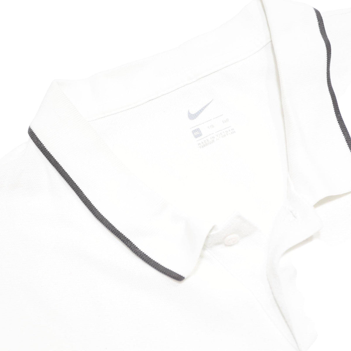 NIKE Mens White Short Sleeve Plain 2XL Classic Cotton Polo Shirt