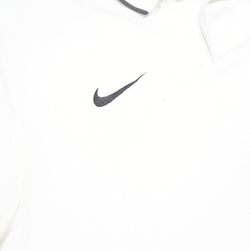 NIKE Mens White Short Sleeve Plain 2XL Classic Cotton Polo Shirt