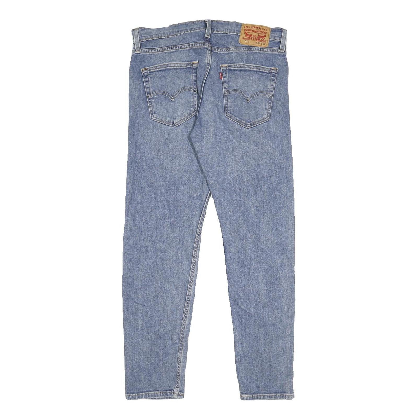 LEVI'S 512 Mens Slim Jeans Blue Denim Light W32 L32 Classic Cotton Blend