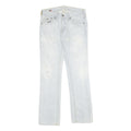 TRUE RELIGION Mens Jeans Light Blue Relaxed Straight Denim Rinse W30 L34 Stylish