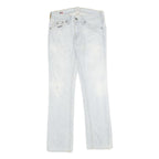 TRUE RELIGION Mens Jeans Light Blue Relaxed Straight Denim Rinse W30 L34 Stylish