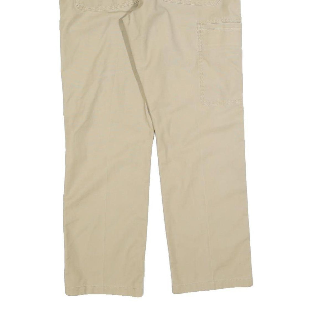 CARHARTT Mens Jeans Beige Regular Straight Denim W33 L30 Workwear Durable Zip