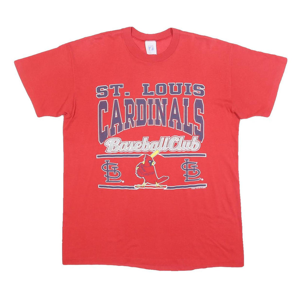 LOGO 7 Mens Red St Louis Cardinals Baseball Club Graphic T-Shirt XL Short Sleeve