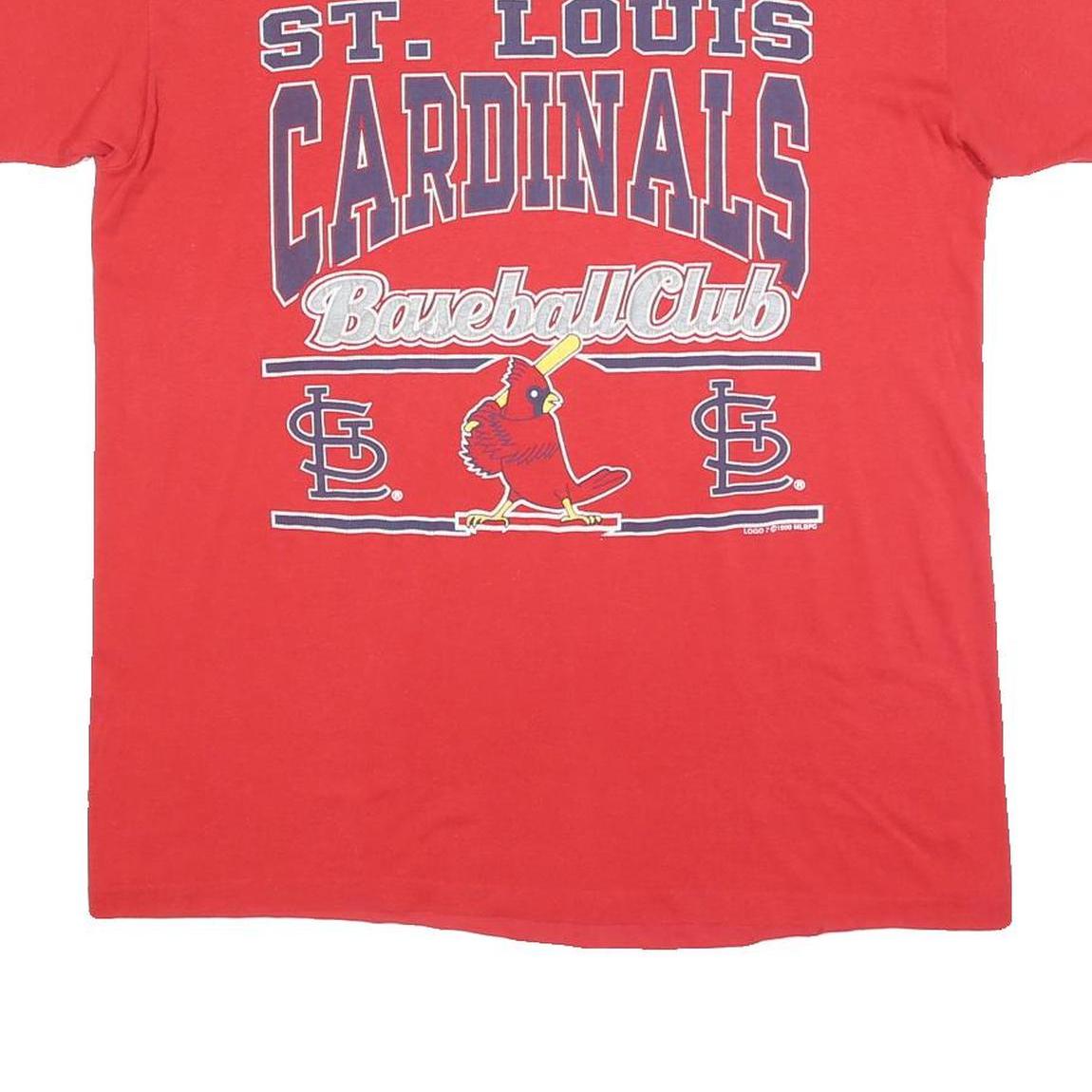 LOGO 7 Mens Red St Louis Cardinals Baseball Club Graphic T-Shirt XL Short Sleeve
