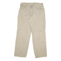 CARHARTT Mens Jeans Beige Regular Straight Denim W36 L31 Workwear Utility Zip