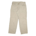 CARHARTT Mens Jeans Beige Regular Straight Denim W36 L31 Workwear Utility Zip