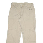 CARHARTT Mens Jeans Beige Regular Straight Denim W36 L31 Workwear Utility Zip