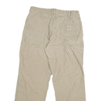 CARHARTT Mens Jeans Beige Regular Straight Denim W36 L31 Workwear Utility Zip