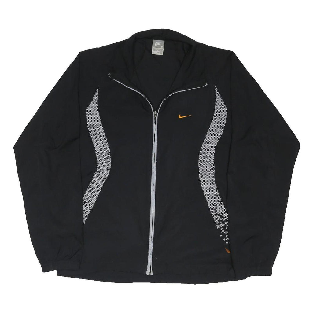 NIKE SHOX Mens Black Polyester Blend Zip Jacket M Sportswear Track Style