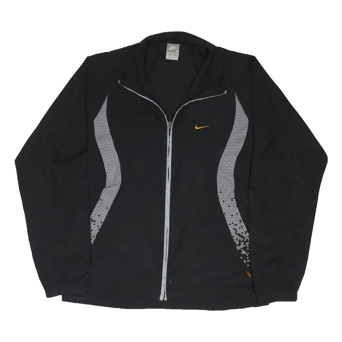 NIKE SHOX Mens Black Polyester Blend Zip Jacket M Sportswear Track Style