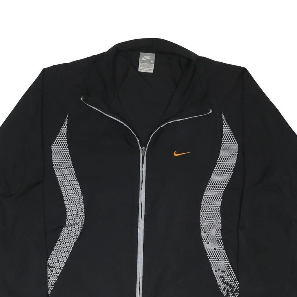NIKE SHOX Mens Black Polyester Blend Zip Jacket M Sportswear Track Style