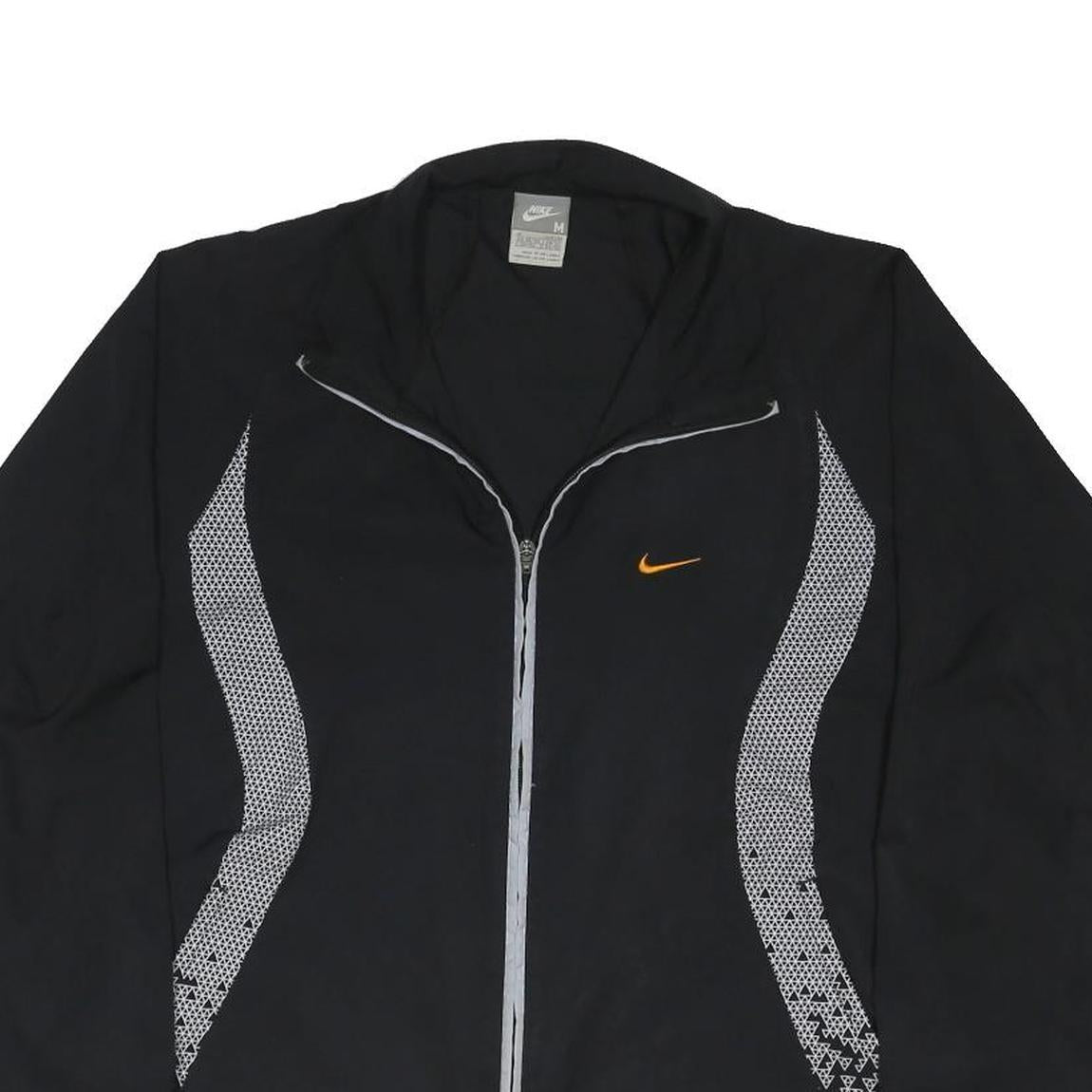NIKE SHOX Mens Black Polyester Blend Zip Jacket M Sportswear Track Style