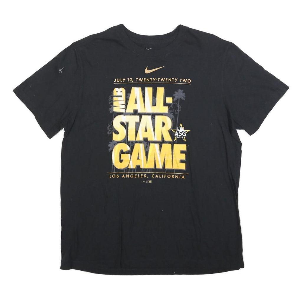 NIKE Mens Black & Gold Mlb All-Star Game T-Shirt L Short Sleeve Crew Neck