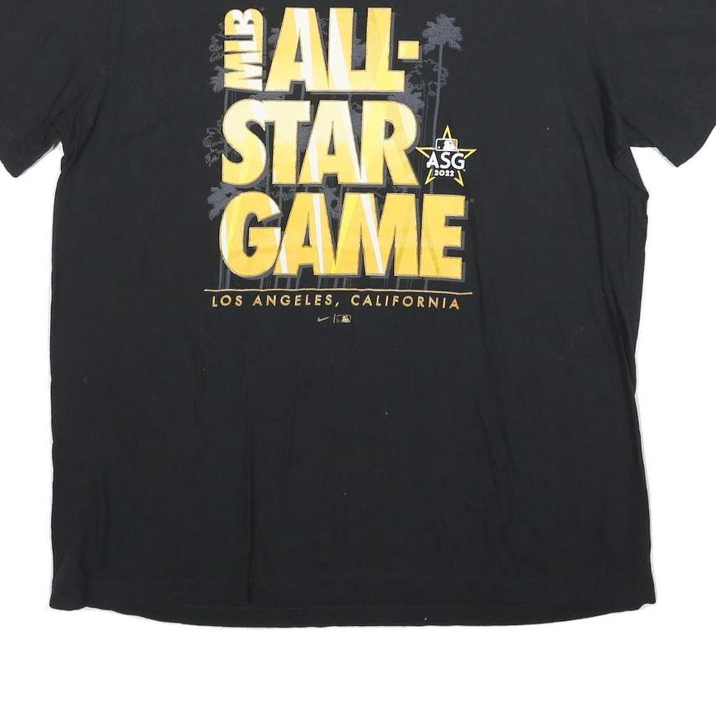 NIKE Mens Black & Gold Mlb All-Star Game T-Shirt L Short Sleeve Crew Neck