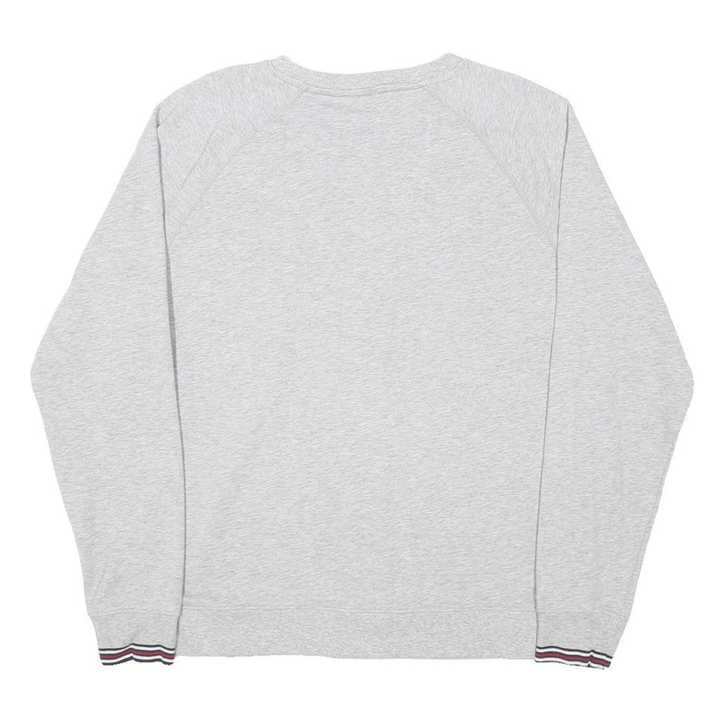 FILA Mens Grey Crew Neck L Sweatshirt Cotton Blend Logo Embroidered