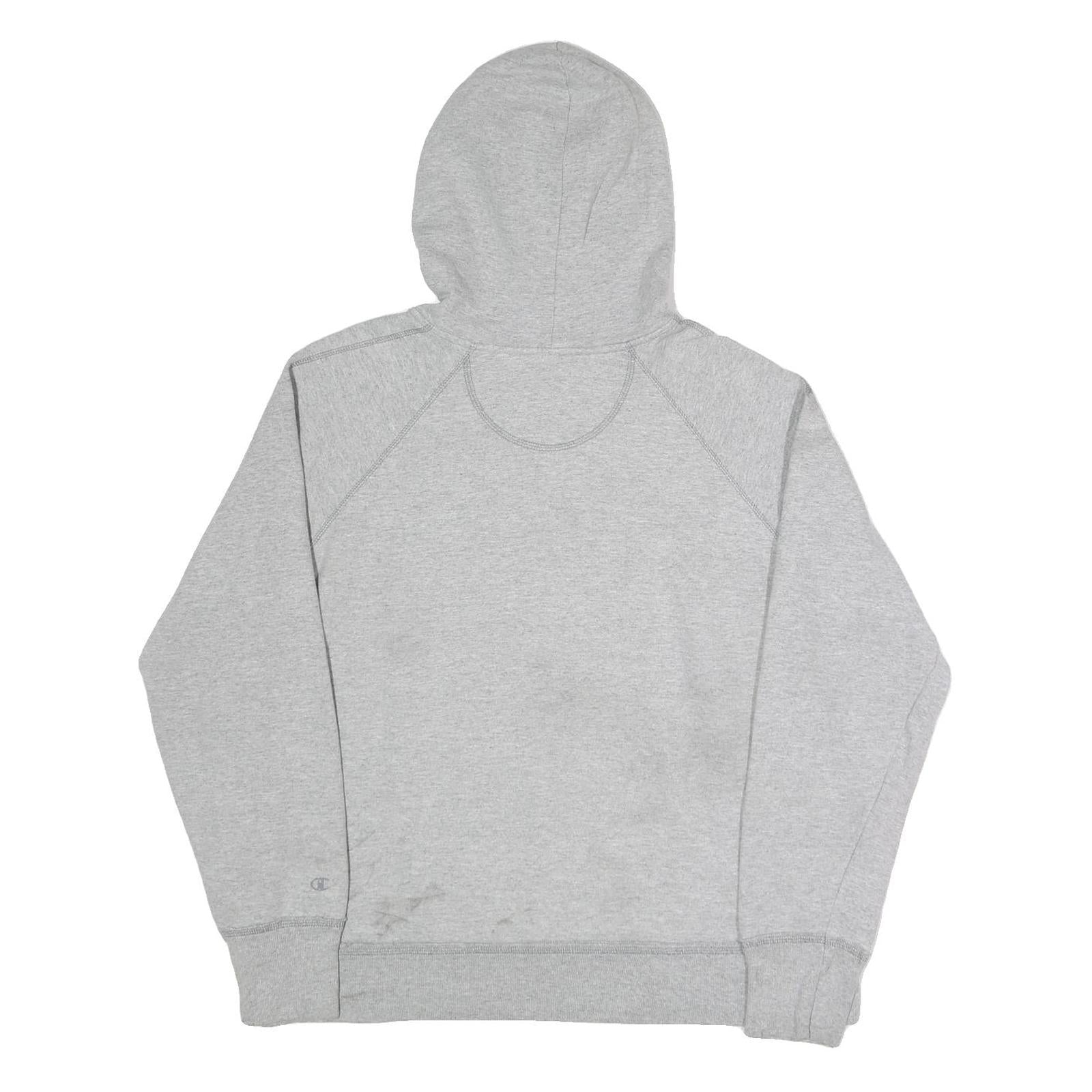 CHAMPION Mens Grey Pullover Hoodie XL Cotton Blend Casual Comfort Sweatshirt