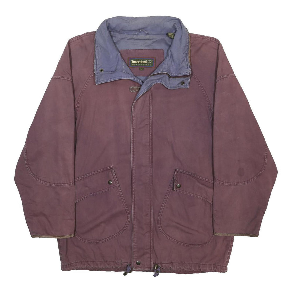 TIMBERLAND Mens Purple Cotton Zip Jacket M Casual Wear Outdoor