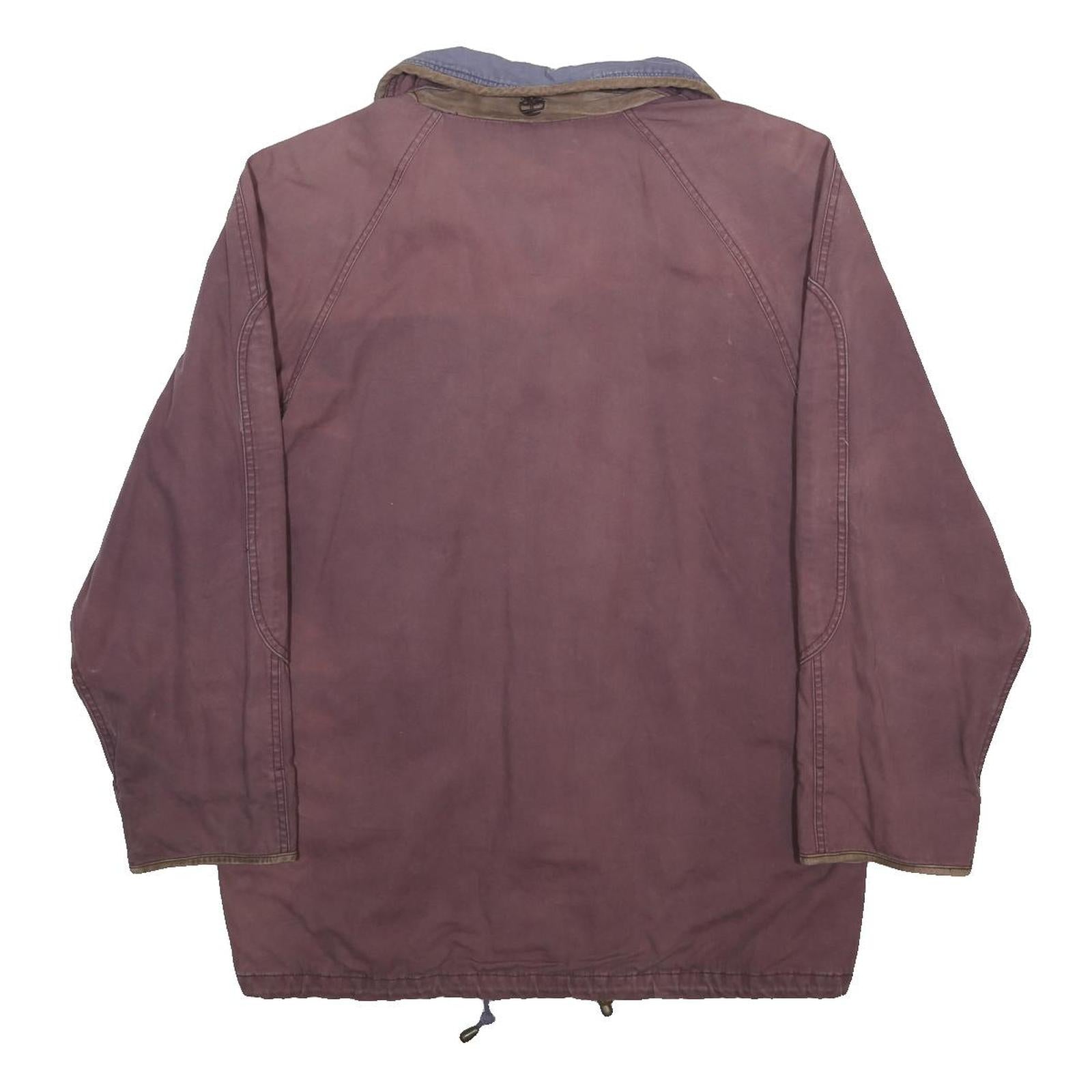TIMBERLAND Mens Purple Cotton Zip Jacket M Casual Wear Outdoor