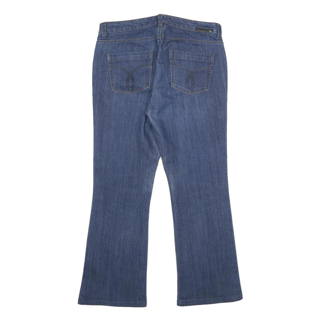 CALVIN KLEIN JEANS Womens Blue Relaxed Bootcut Denim W32 L29 Logo Detail