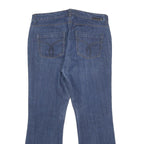 CALVIN KLEIN JEANS Womens Blue Relaxed Bootcut Denim W32 L29 Logo Detail