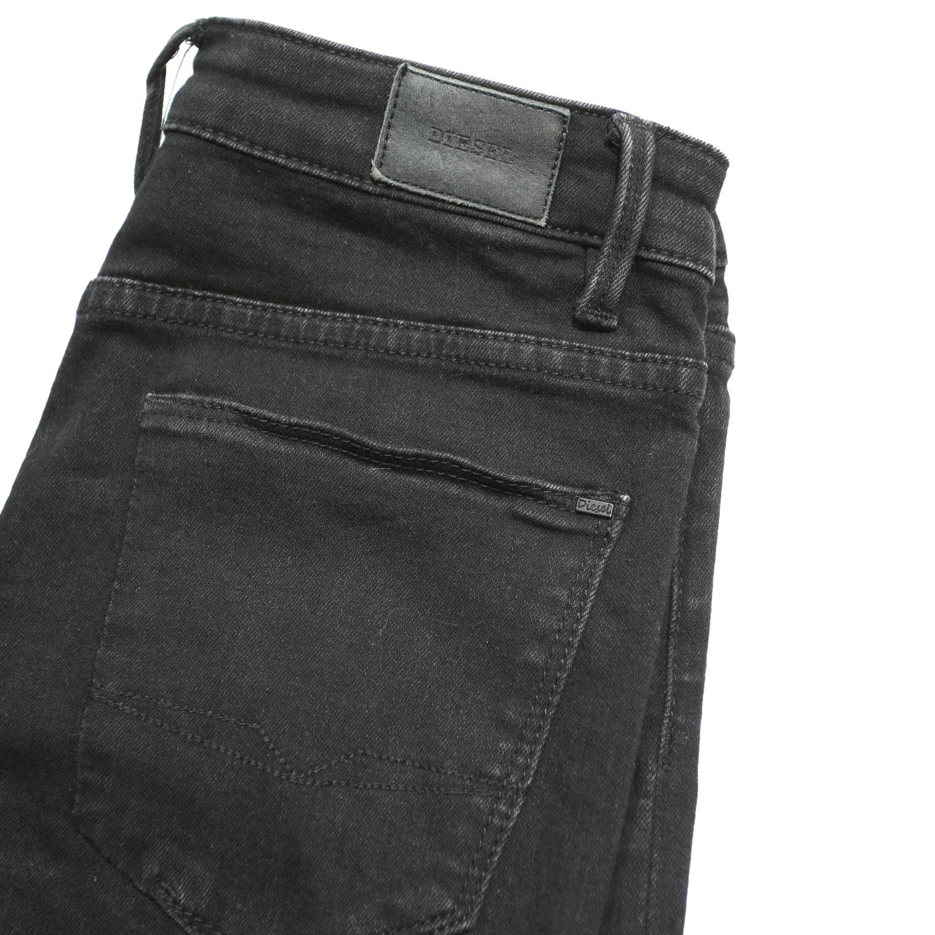 DIESEL Womens Jeans Black Slim Skinny Denim W26 L30 Stylish Casual